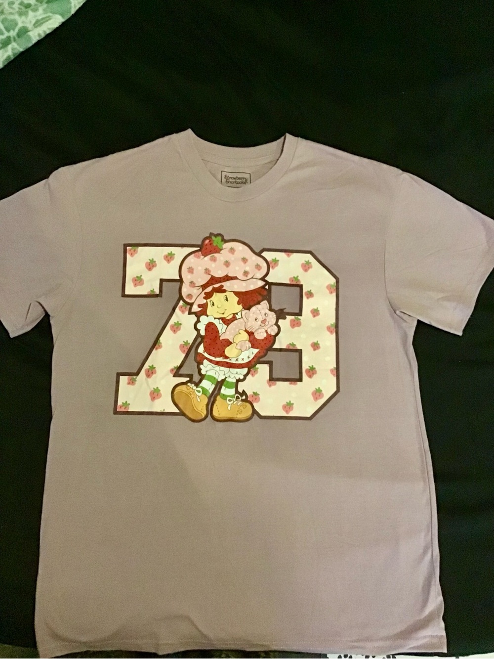 Strawberry Shortcake Lavender Graphic Tee for women Size M